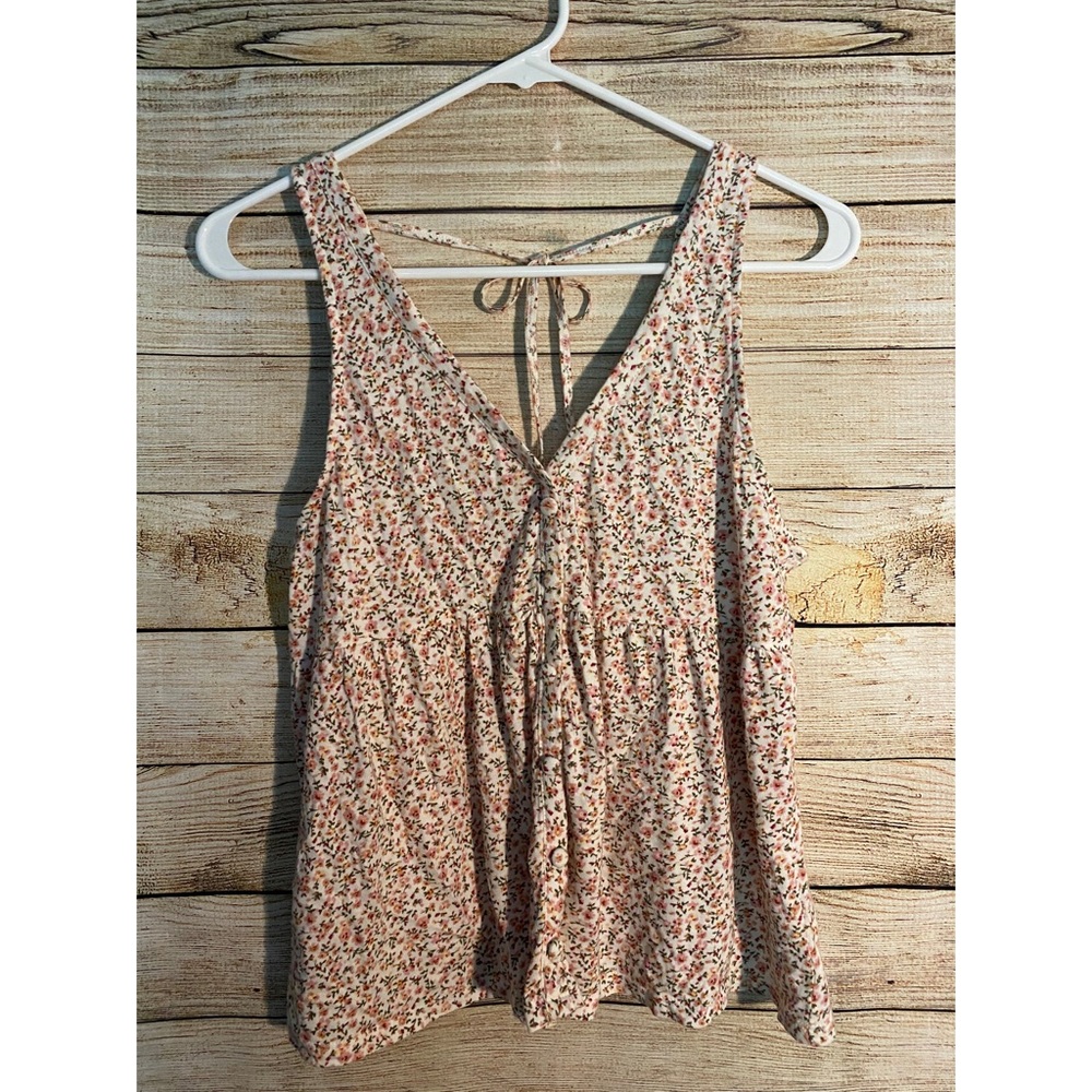 Floral Tank with Tassels